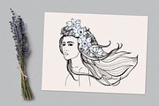 Fashionable portrait beautiful girl, a Person Illustration by Good Studio (Thumbnail 5 of 5)
