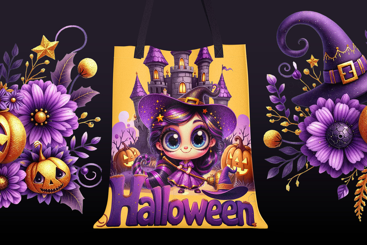 Cute halloween clipart set, a Graphic by JuliaStarArt-FantasyHome (Photo 7 of 9)