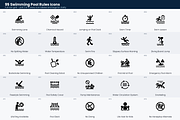 95 Swimming Pool Rules Icons, a Solid Icon by Symbolic Language (Thumbnail 4 of 6)