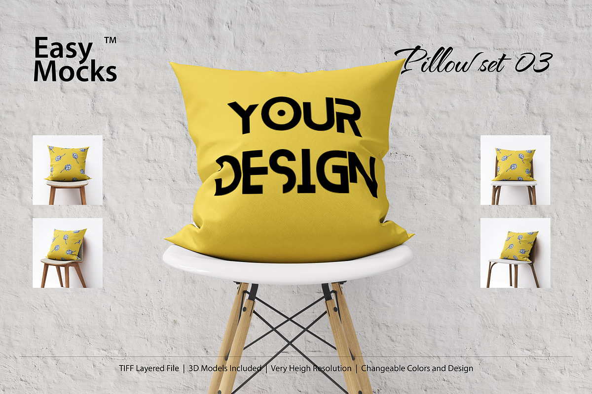Pillow Mockup set 03, a Mockup by Easy Mocks (Photo 1 of 10)