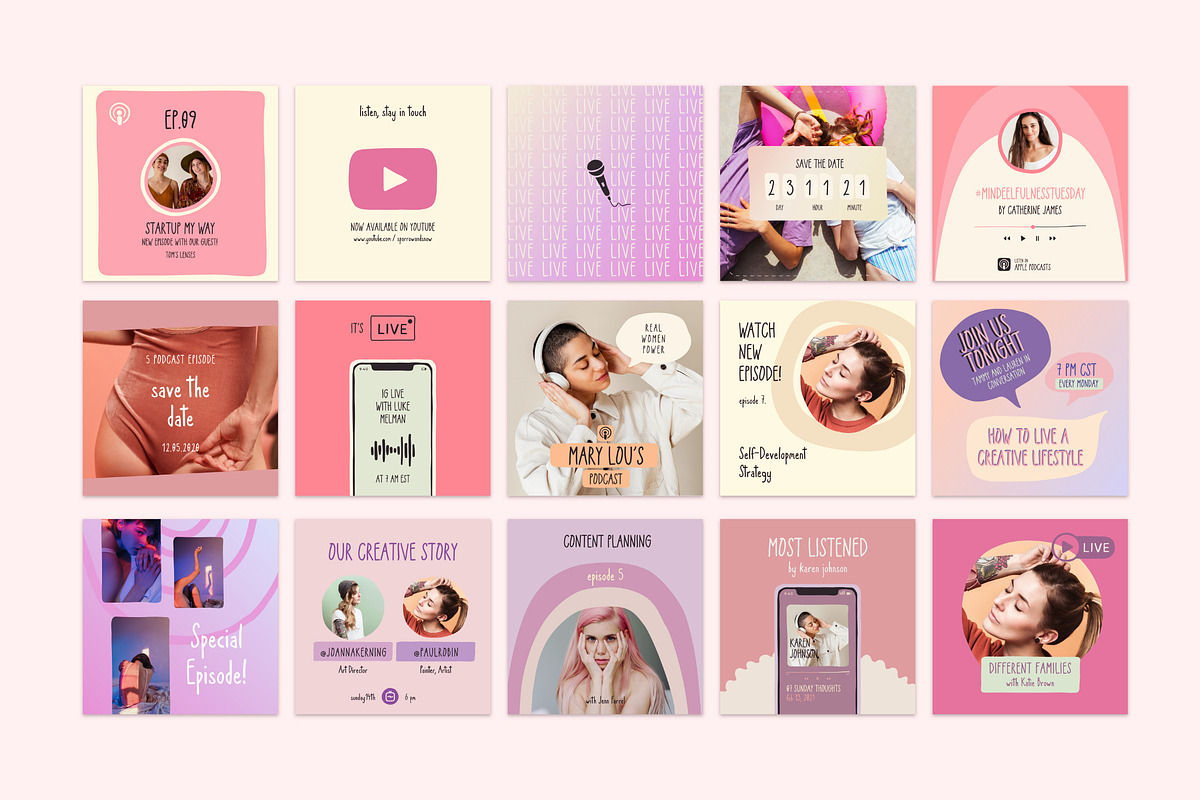 Podcast and Live Instagram Creator, a Social Media Template by Sparrow & Snow (Photo 16 of 19)