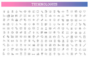 Technologies Vector Outline Icons, an Outline Icon by Tettygreen