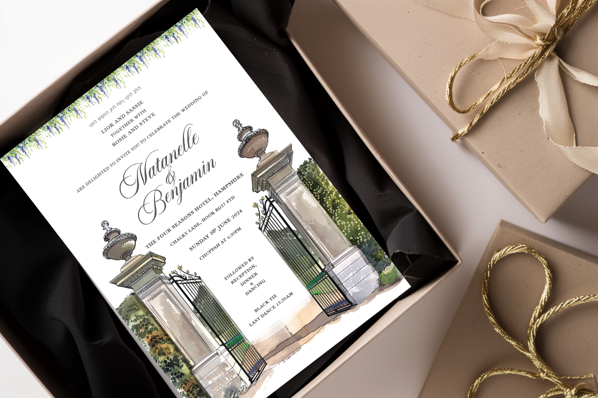 watercolor wedding venue card, an Invitation Template by Isbah_studio (Photo 20 of 22)