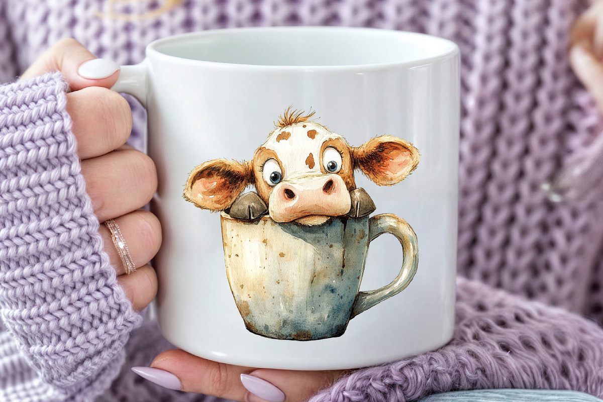 Funny Sketch Quirky Cows Clipart, an Illustration by Rose Art (Photo 7 of 7)
