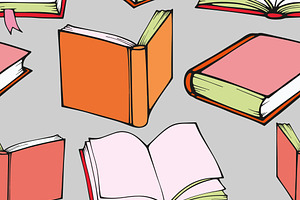 Books Seamless Pattern