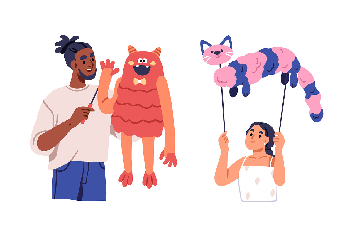Puppet show, toy theater for kids, a Person Illustration by Good Studio (Photo 2 of 8)