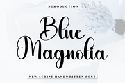 Blue Magnolia, a Handwritten Font by InermediaSTUDIO (Thumbnail 1 of 8)