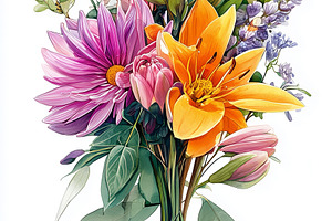 Elegant colorful bouquet of spring, a Nature Photo by MistyDay