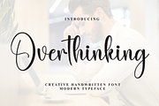 Overthinking | Script Font, a Handwritten Font by Scratchones (Thumbnail 1 of 8)
