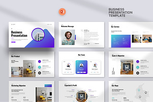 Business Pitch Deck Presentation, a Presentation Template by KreateTribe
