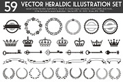 Vector Heraldic Illustration Set, an Animal Illustration by FourLeafLover (Thumbnail 2 of 5)