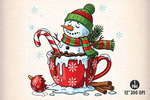 Funny Cute Snowman Png Christmas PNG, an Illustration by Dream Creation