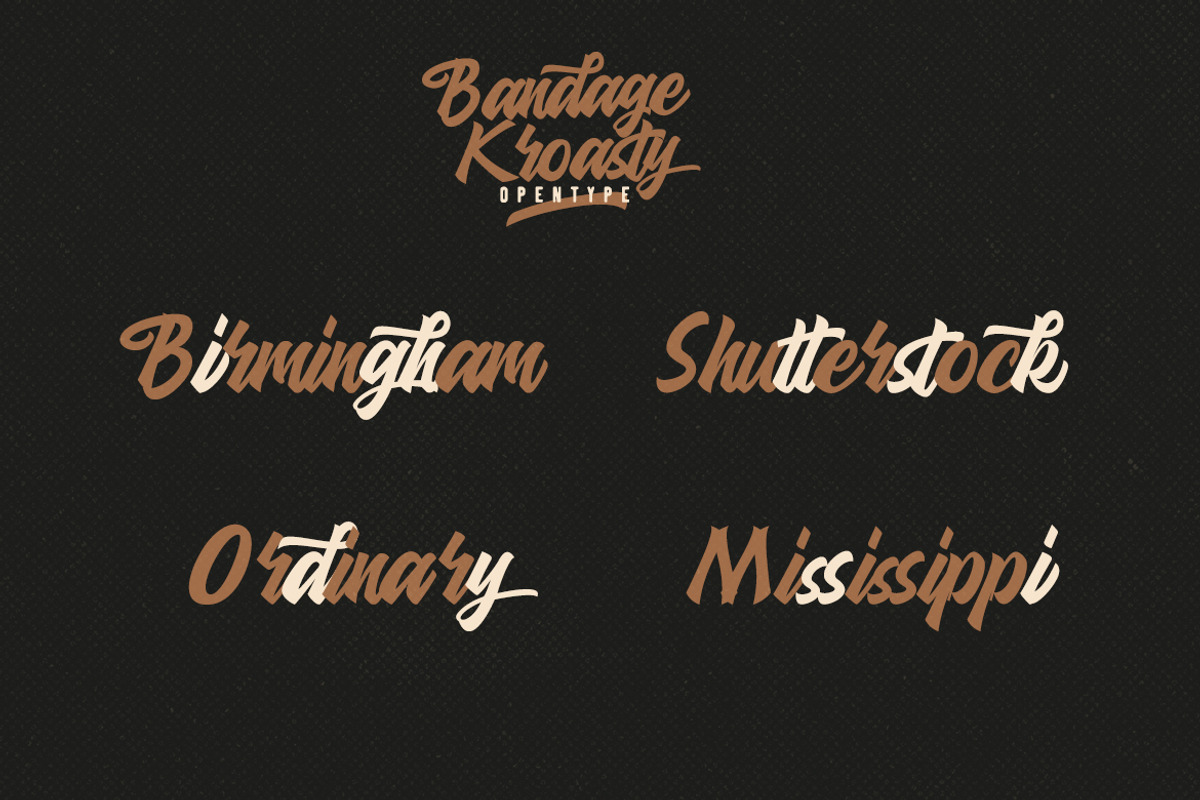 Bandage Kroasty Script Business Font preview 4