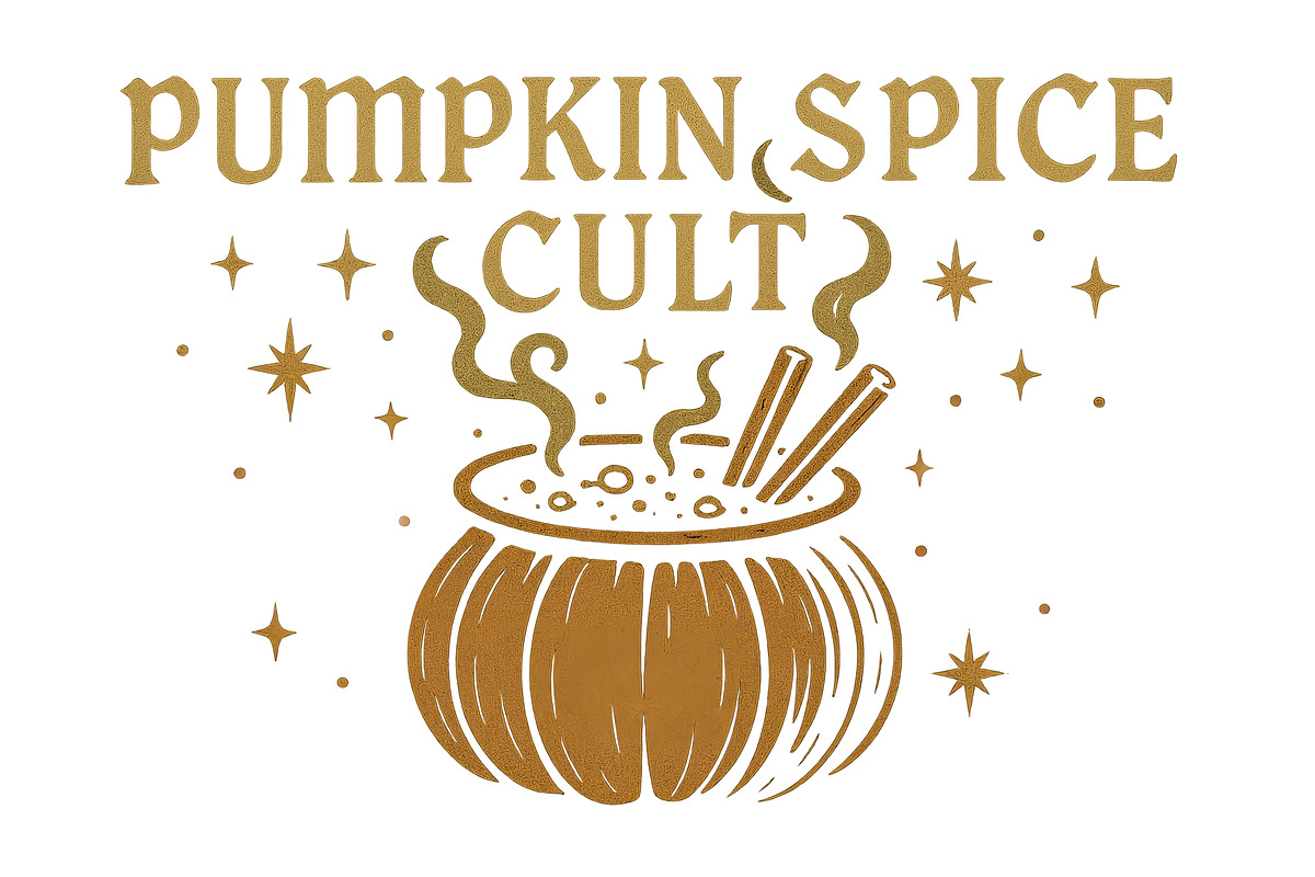 Halloween pumpkin spice design with, an Illustration by Dvoevnore photos