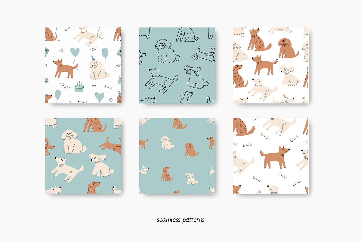 Birthday Dogs Clipart, a Decorative Illustration by Barkova Nadya (Photo 7 of 10)