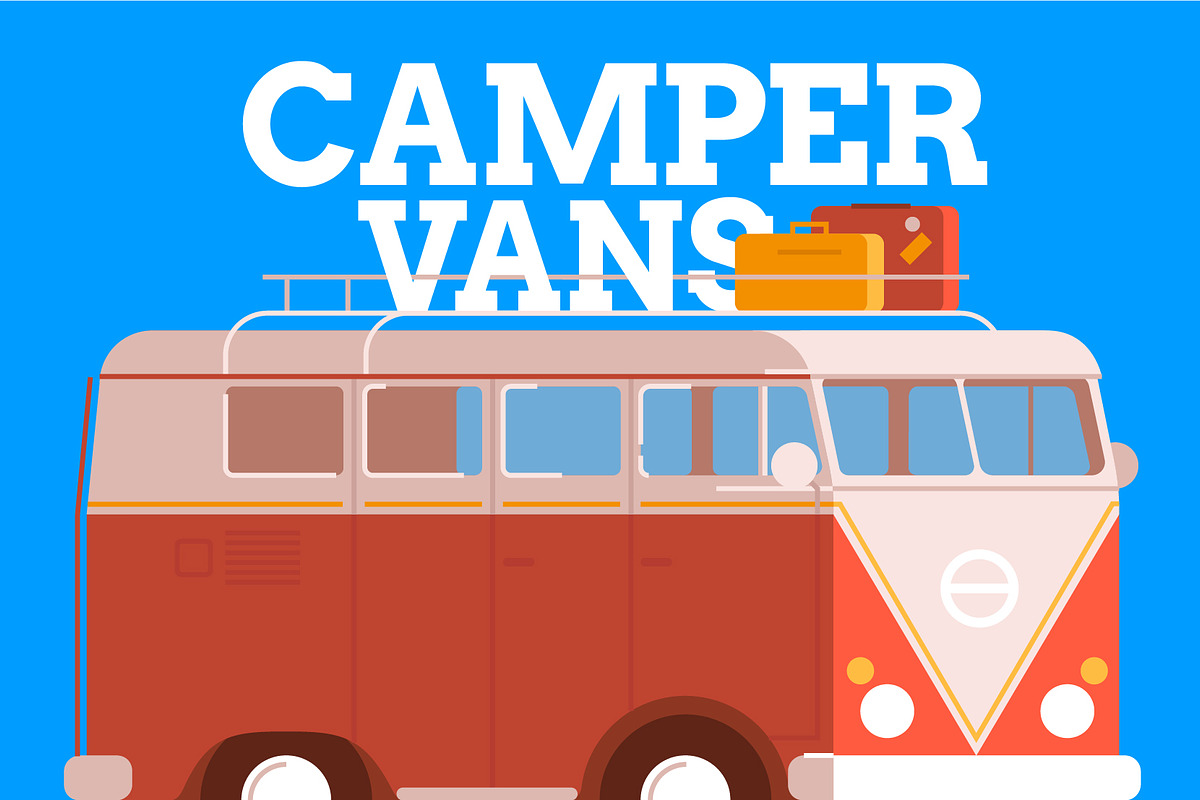Camper vans Illustration Pack, a Graphic by Wilsonkjc (Photo 1 of 5)