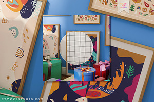 Colorful Frame Mockup Festive Party