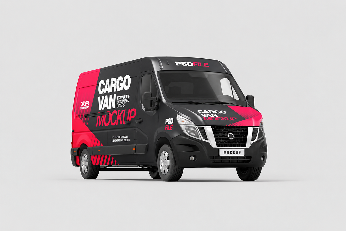 Cargo Van Mockup, an Advertising Mockup by Hubzway (Photo 2 of 2)