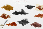 Fall Colors - 16 Watercolor Shapes, a Texture Graphic by Rabbit Heart (Thumbnail 2 of 8)