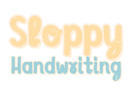 Sloppy Handwriting - Handwriting, a Handwritten Font by Charmingbear59.design