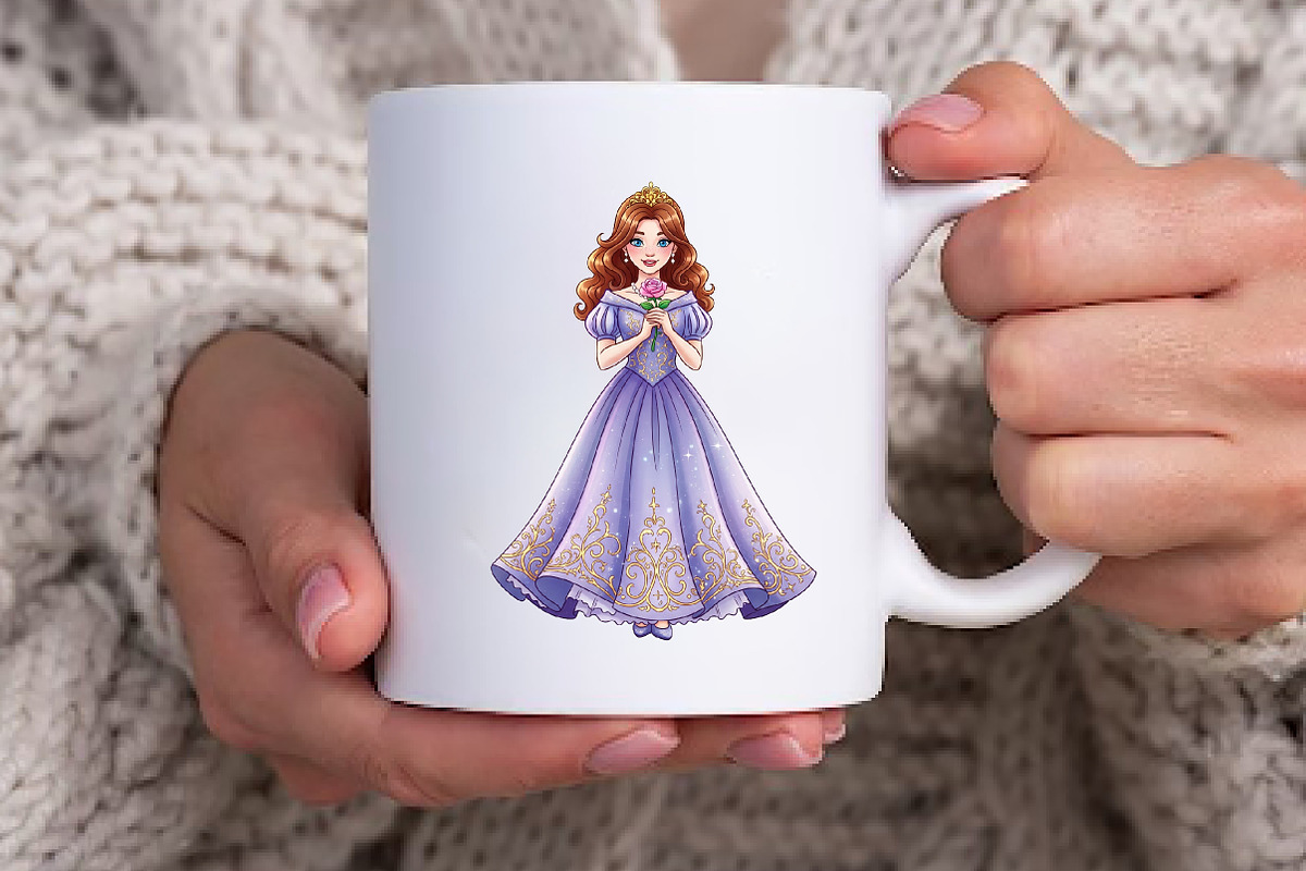 Fairy Tale Princess Clipart, an Illustration by Watercolor design (Photo 6 of 6)