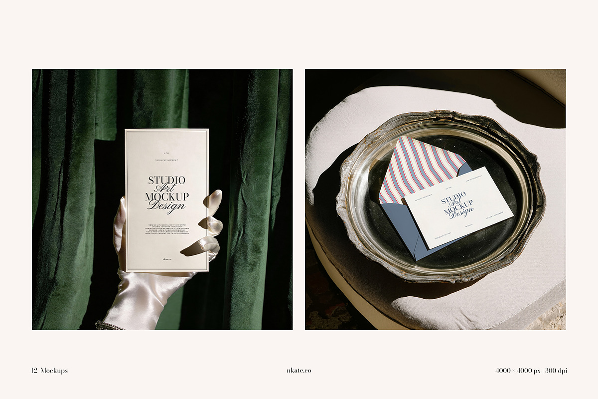Festive Card Mockups, a Product Mockup by nkate (Photo 10 of 13)