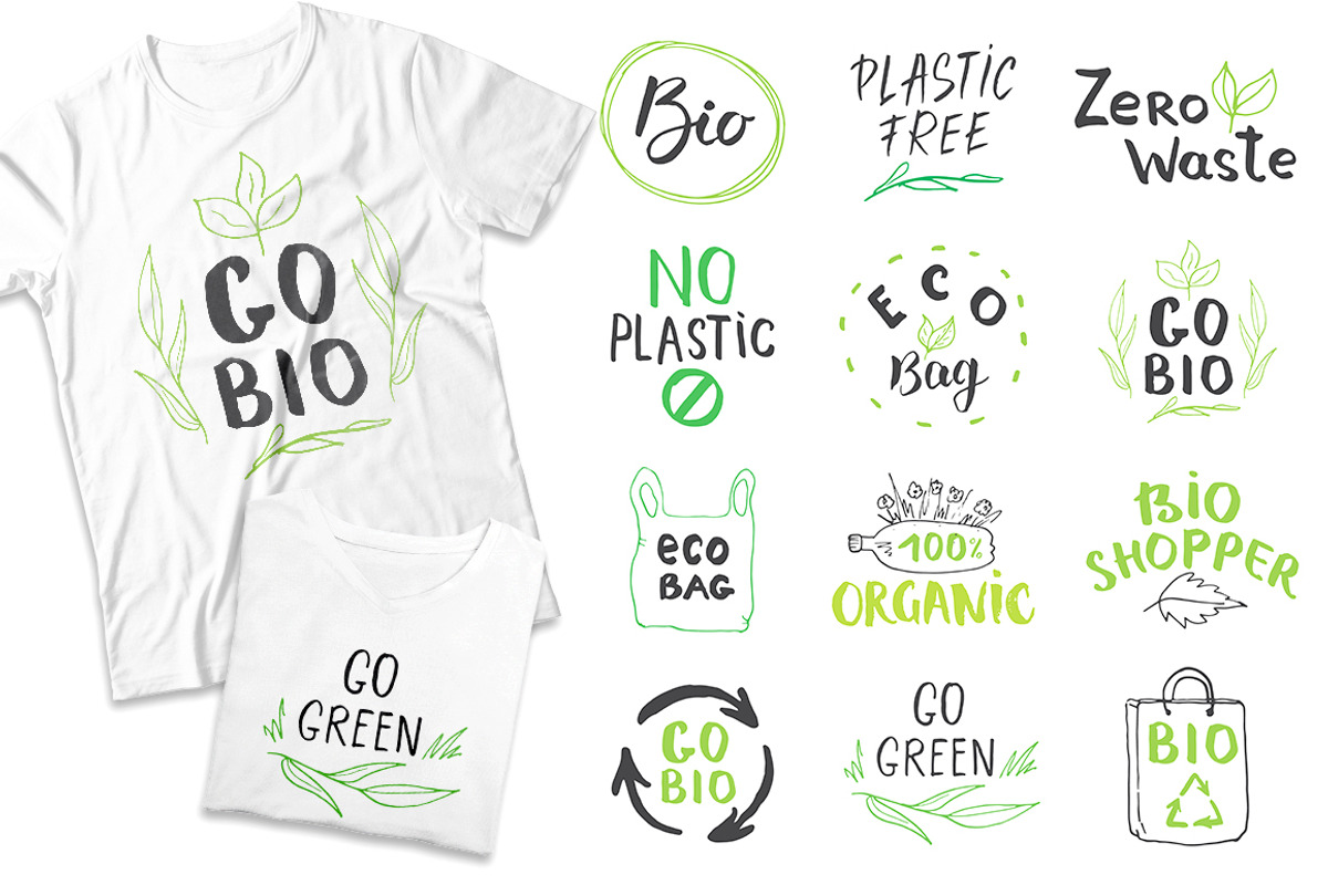 Eco and Bio Hand Drawn labels, an Illustration by Lemon Workshop (Photo 4 of 4)