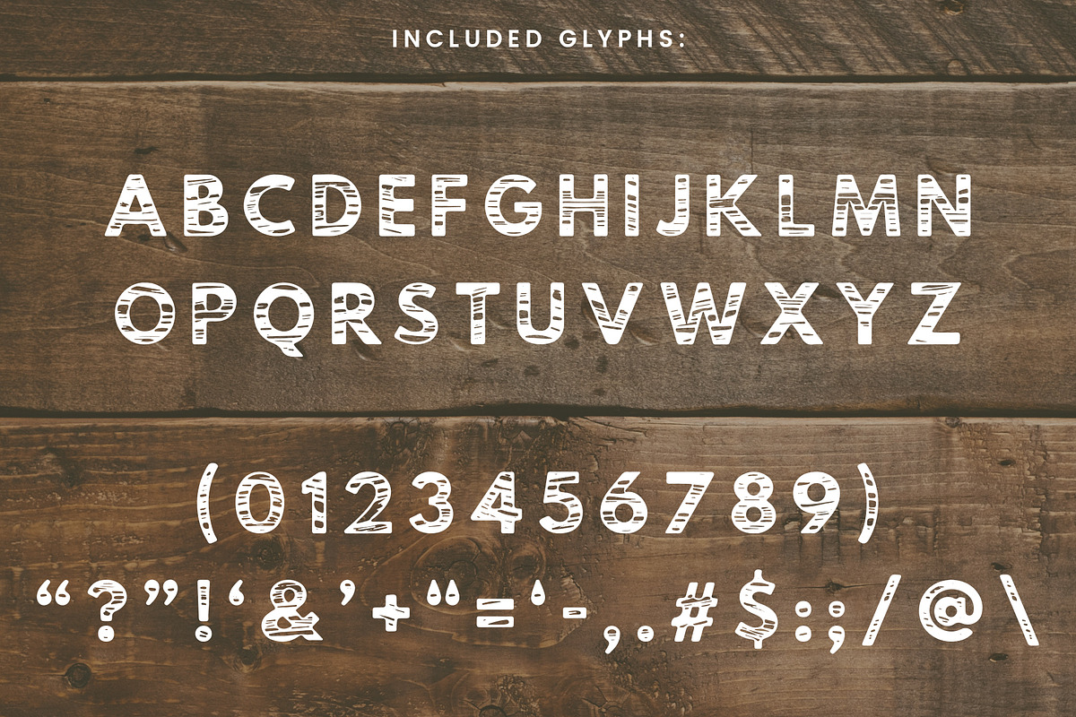 Timber Hitch Font + Nature Designs preview 2