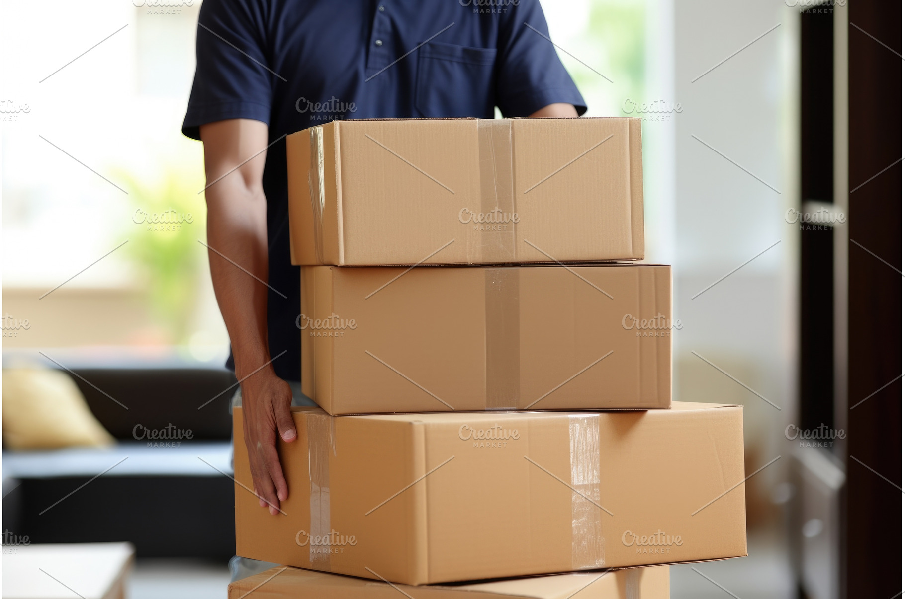 stack of packing boxes ready for a, a Transportation Photo by Sergey Kotenev