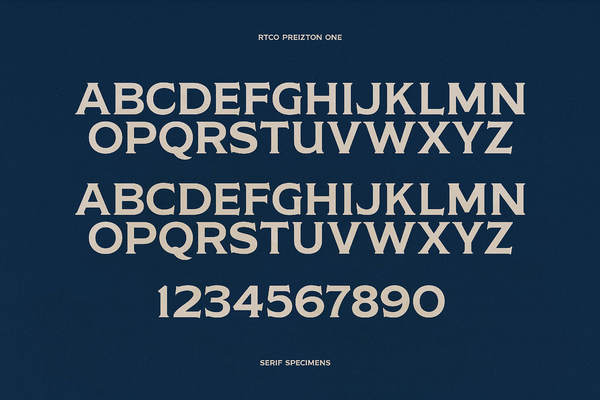 Preizton - Vintage Matchbooks Font, a Sans Serif Font by Roams Type (Photo 2 of 11)