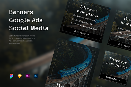 Blog and Travel - Banners, an Object Graphic by Petr Bilek
