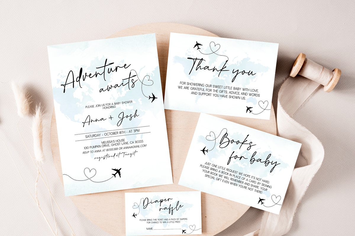 Adventure Baby Shower Invitation, an Invitation Template by Digital_Mind (Photo 6 of 9)