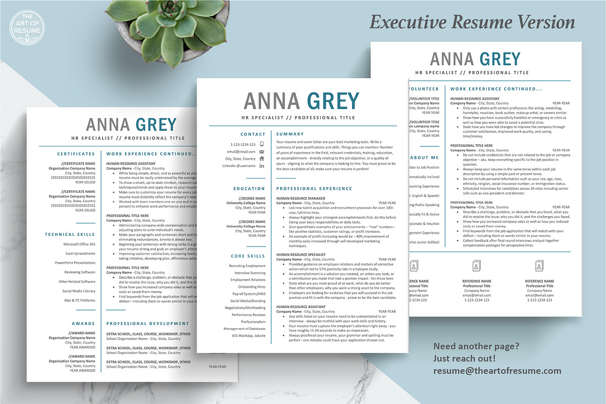 Custom Resume CV Template Design, a Marketing Template by The Art of Resume (Photo 5 of 8)