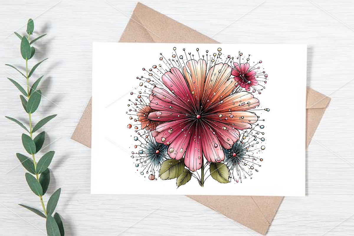 Whimsical Flowers Spring Clipart PNG, an Illustration by Canvas Craft (Photo 6 of 7)