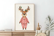 Quirky Funny Christmas Reindeer PNG, an Illustration by SinaCreation (Thumbnail 4 of 7)
