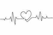 Valentines day. Сontinuous line., a Decorative Illustration by Anastasiia_Dzhioeva (Thumbnail 4 of 6)