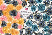 boho flowers, 8 Seamless Pattern 020, a Pattern Graphic by Drawberx (Thumbnail 4 of 10)