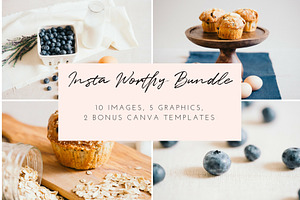 Foodie styled stock photo bundle | 1 stock photo containing social media and