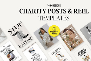 Beige Charity Instagram Templates