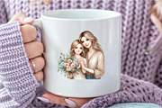 Mother's Day Clipart, Mum Daughter, an Illustration by DreamCafeArt (Thumbnail 6 of 6)