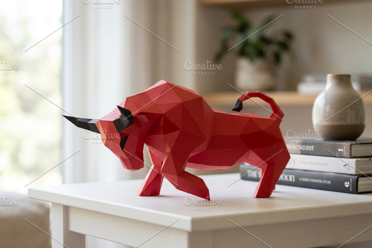 Angry Bull Sculpture - 3d papercraft, a Card Template by PAPER amaze (Photo 5 of 5)