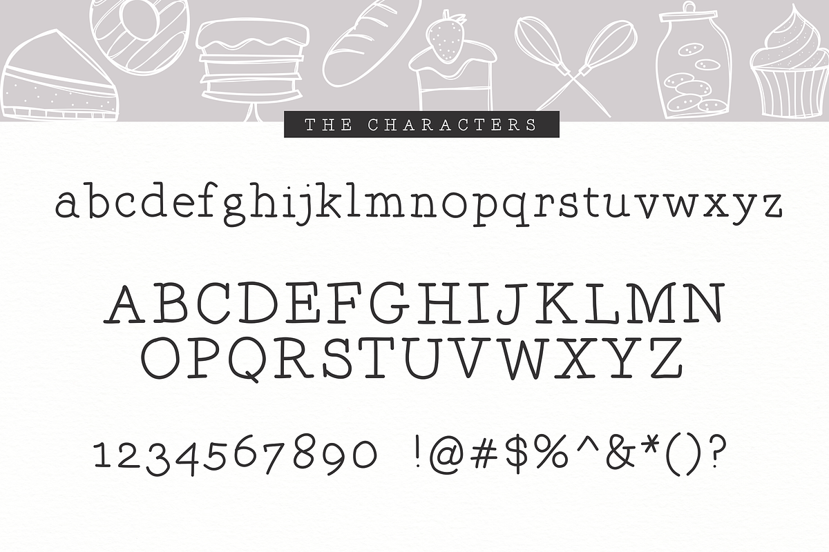 The Bakery - Serif and Doodle Font preview 6