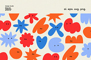Emotions & Shapes 40 Vector Elements, an Object Graphic by line & plane (Thumbnail 5 of 9)
