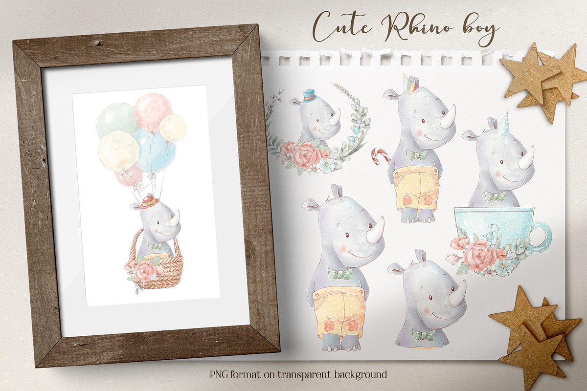 Cute Tropical animals clipart., an Animal Illustration by Yuliya Art (Photo 19 of 33)