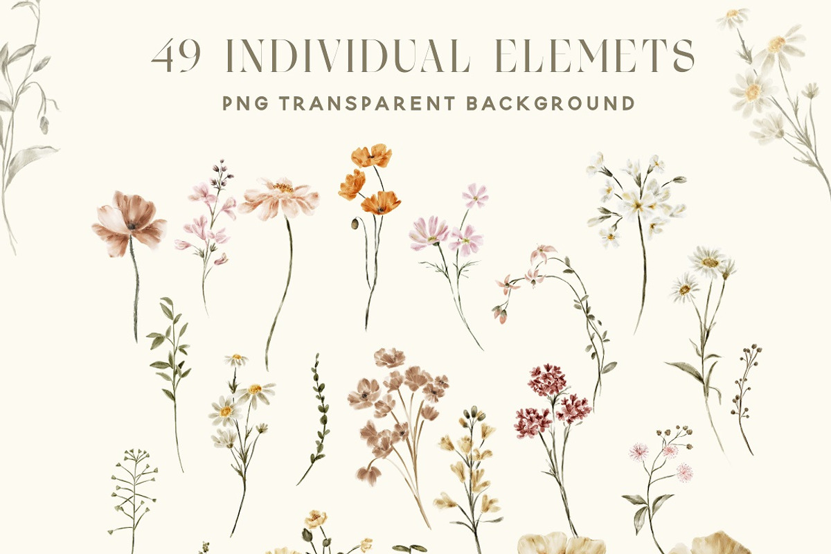 Wildflowers Watercolor flowers, an Illustration by BlumenSoul (Photo 6 of 10)