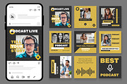 Podcast Social Media Post, an UI Kit Template by CreativeShaper (Thumbnail 1 of 3)