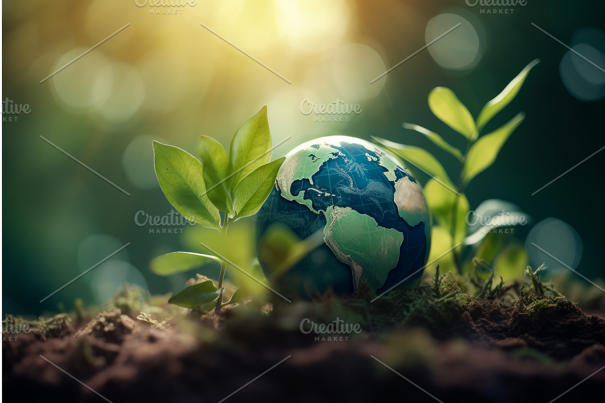 Save planet earth nature. Generate, an Illustration by Ylivdesign