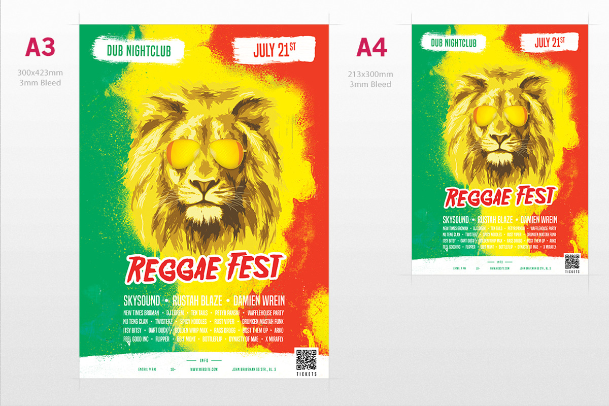 Reggae Fest Flyer, a Flyer Template by NeonLeon (Photo 3 of 3)