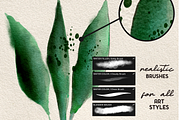 Procreate Watercolor Brushes, a Brush Add-On by AnniaArt (Thumbnail 6 of 8)