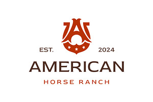 Letter A Horseshoe Cowboy Logo, a Branding & Logo Template by Buqancreative